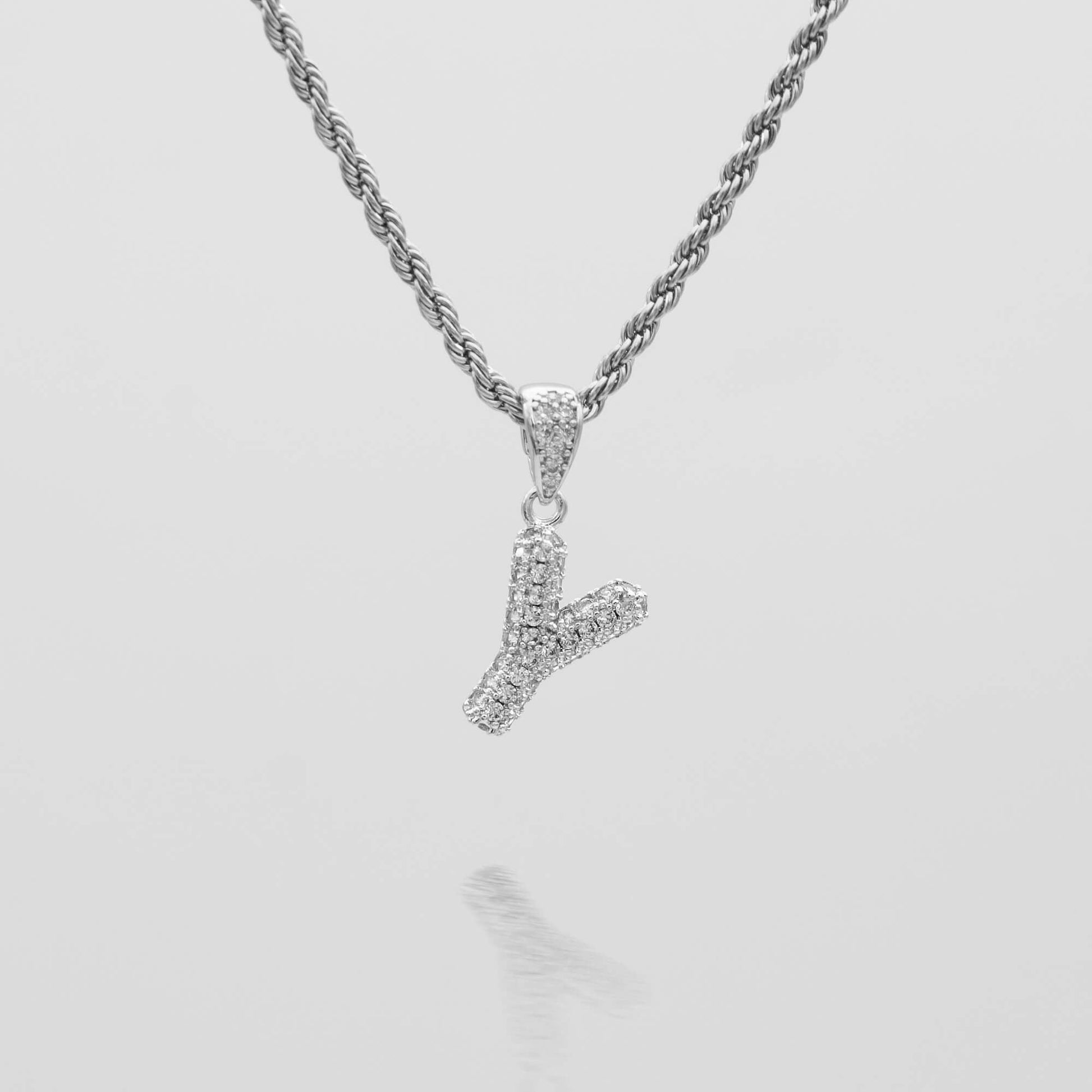 Pave Mini Bubble Initial Necklace - Image 58 - ISMI JEWELS