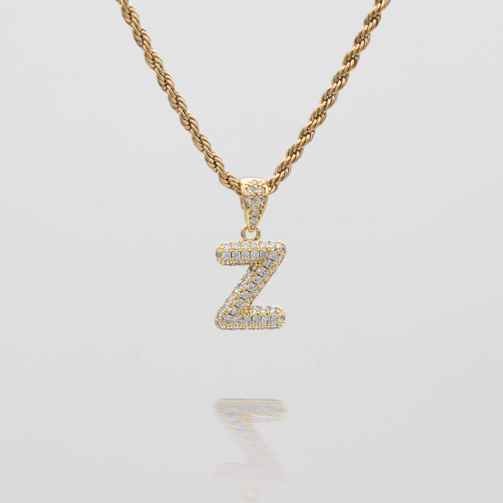 Pave Mini Bubble Initial Necklace - Image 59 - ISMI JEWELS
