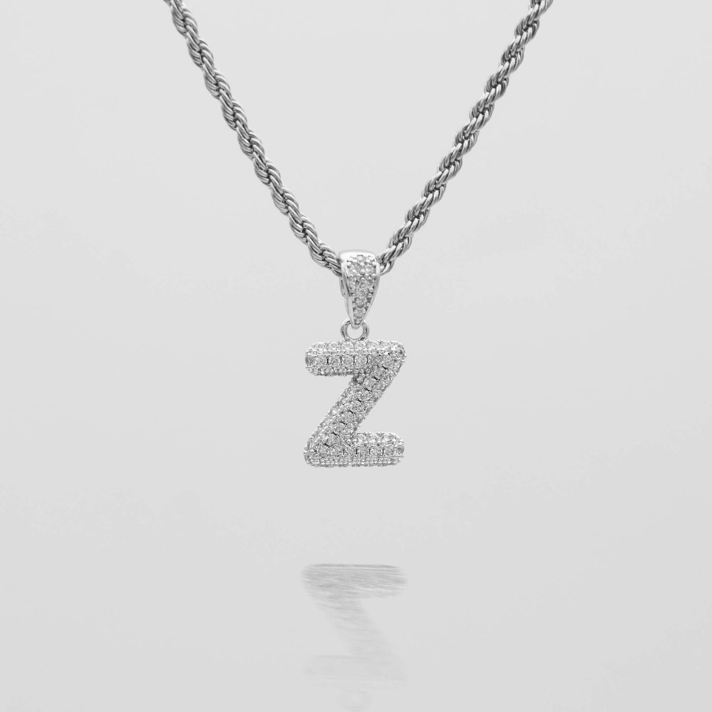 Pave Mini Bubble Initial Necklace - Image 60 - ISMI JEWELS