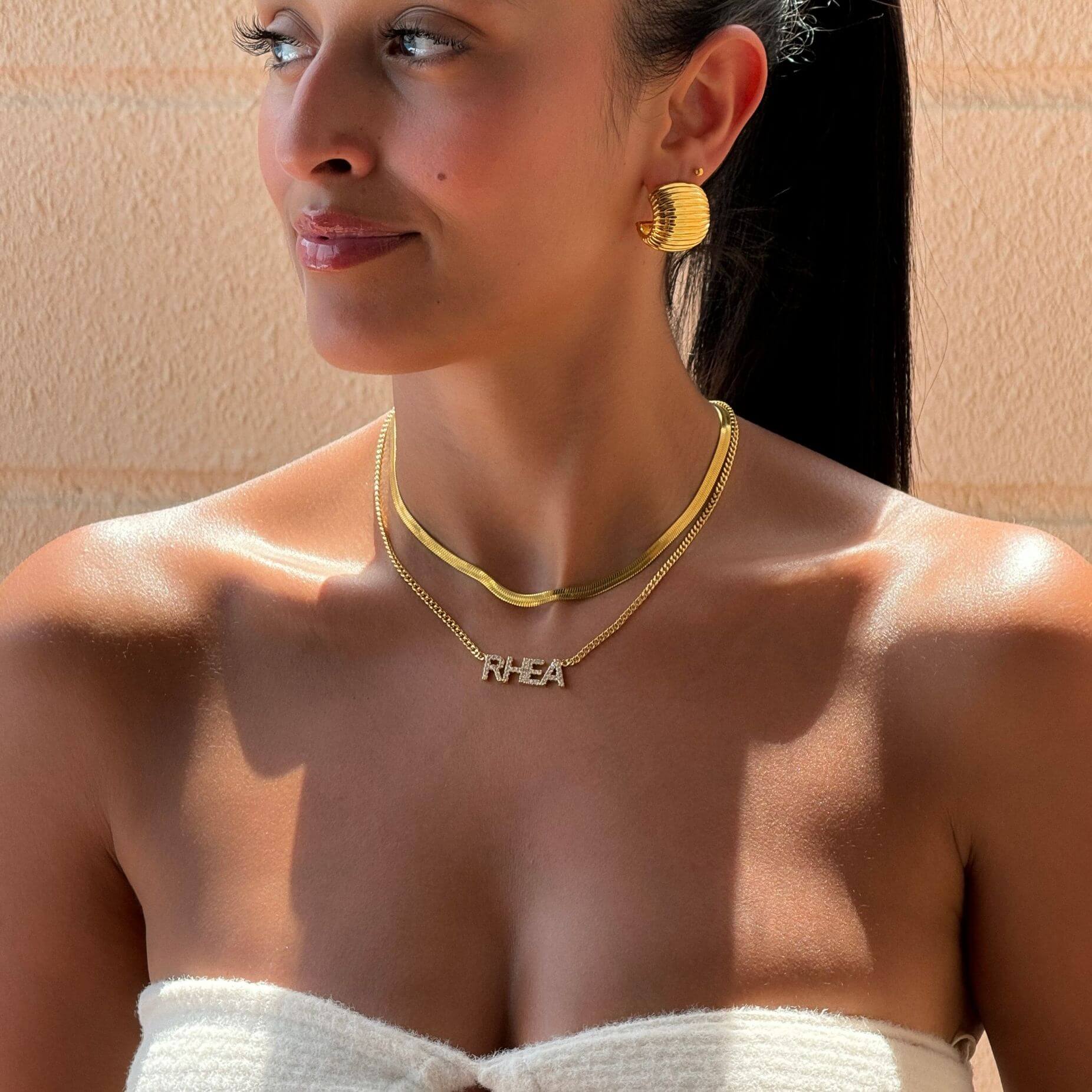 Olympia Pave Name Necklace - Image 2 - ISMI JEWELS