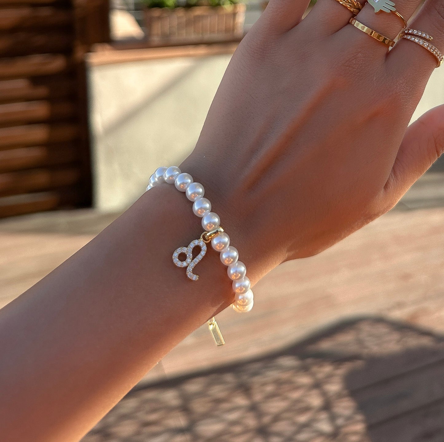 Pave Pearl Zodiac Bracelet - Image 2 - ISMI JEWELS
