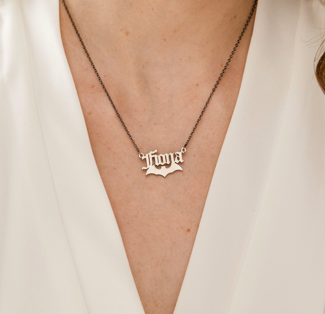 Personalized Halloween Gothic Name Necklace – 6 Spooky Styles