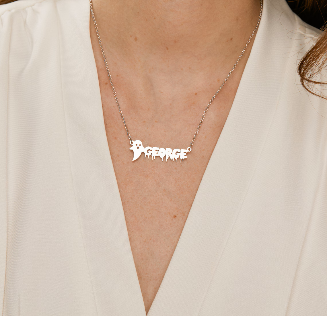 Personalized Halloween Gothic Name Necklace – 6 Spooky Styles