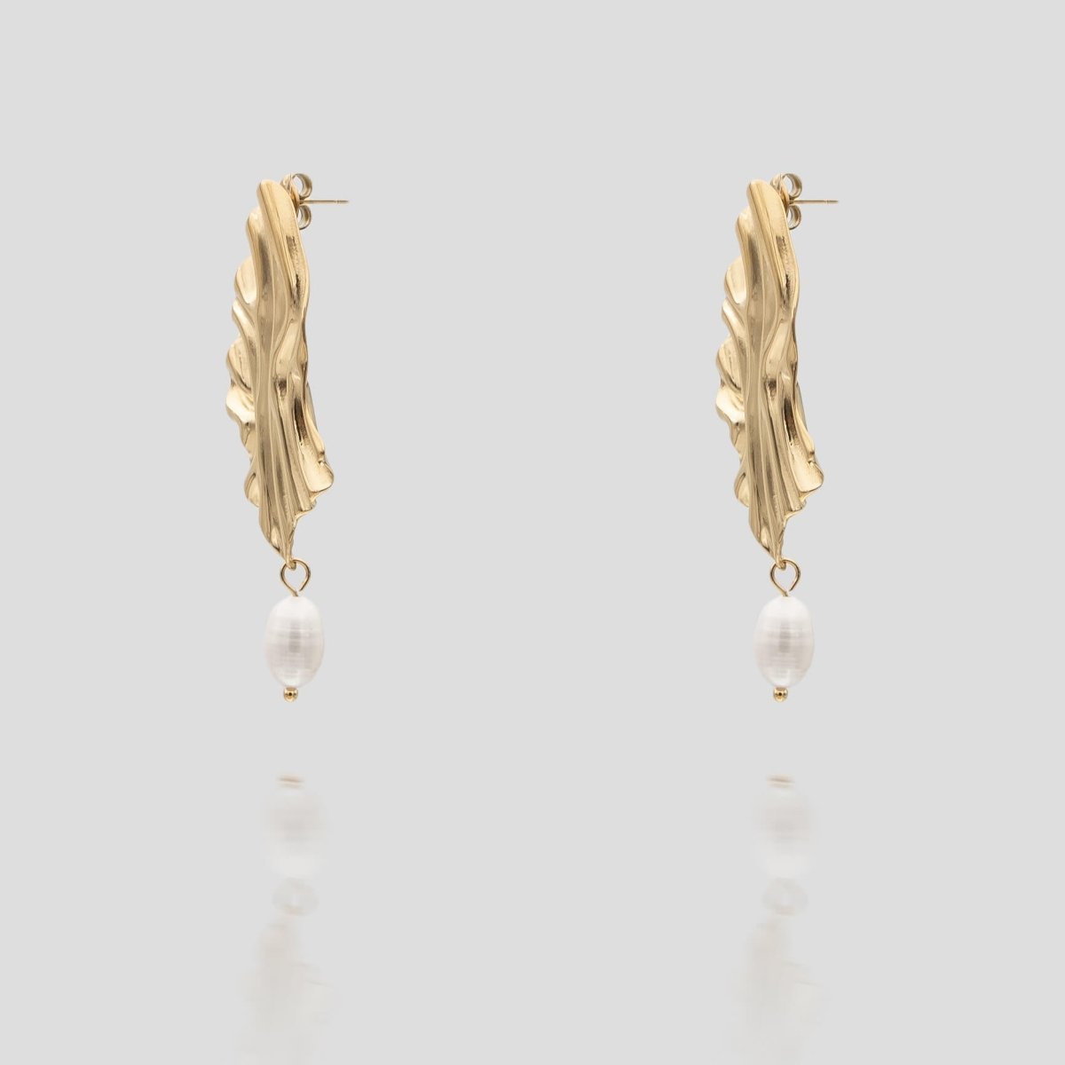 Inaya Textured Pearl Earrings - ISMI JEWELS