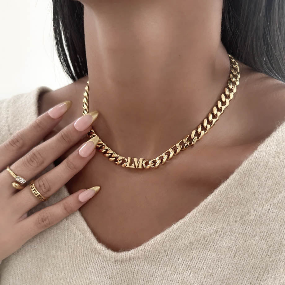 Initial Choker Necklace - ISMI JEWELS