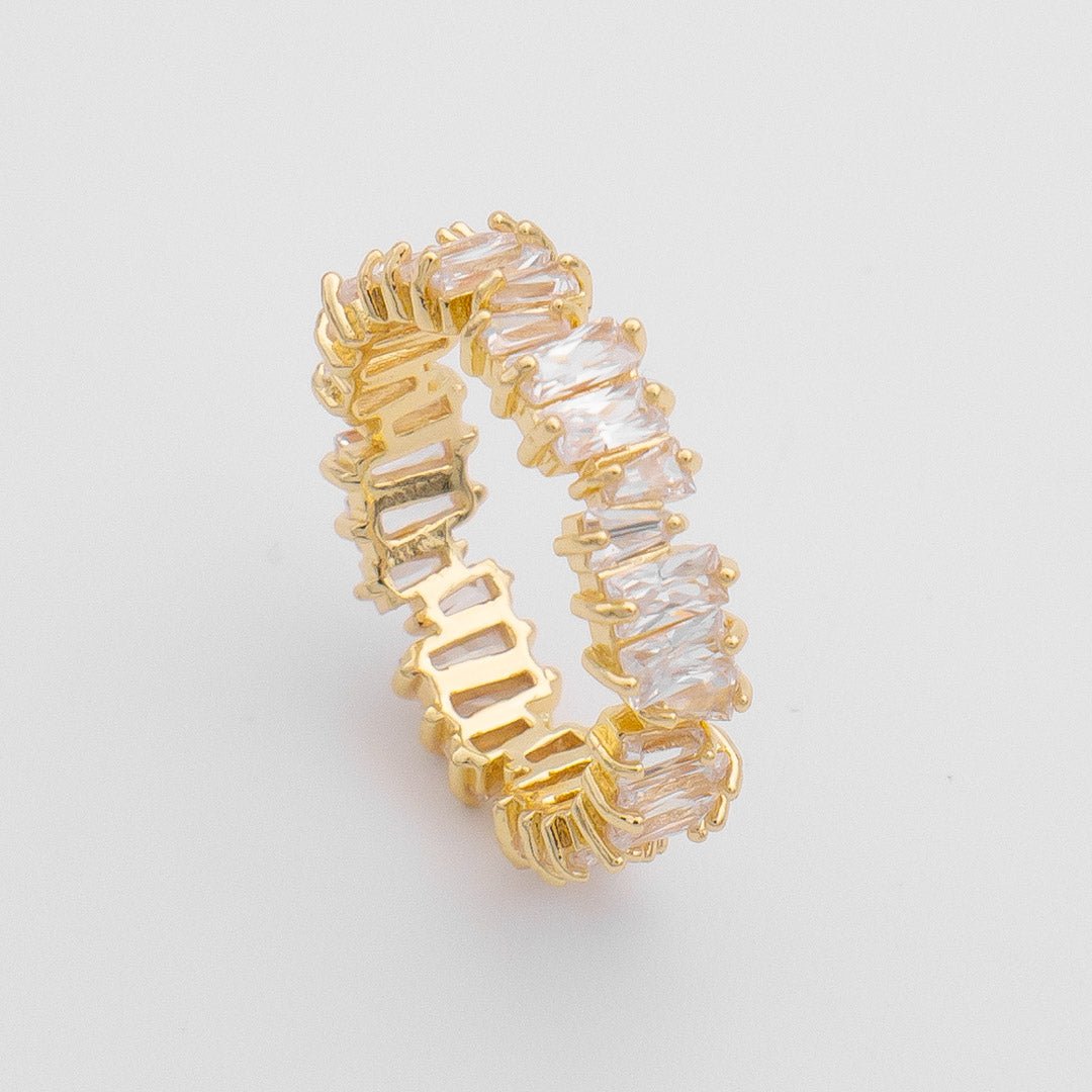 Jada Baguette Cut CZ Ring | Gold - ISMI JEWELS