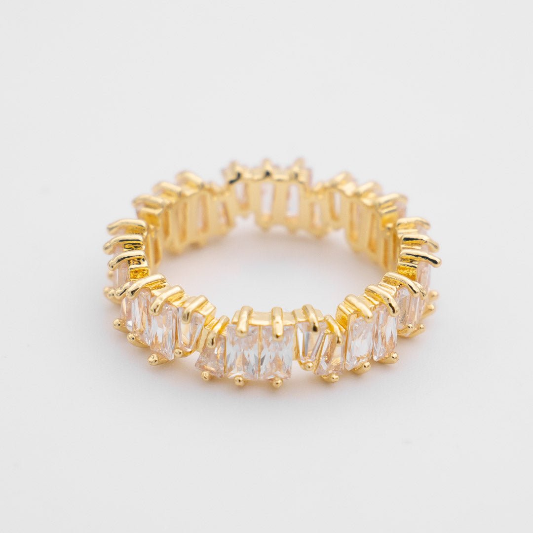 Jada Baguette Cut CZ Ring | Gold - ISMI JEWELS