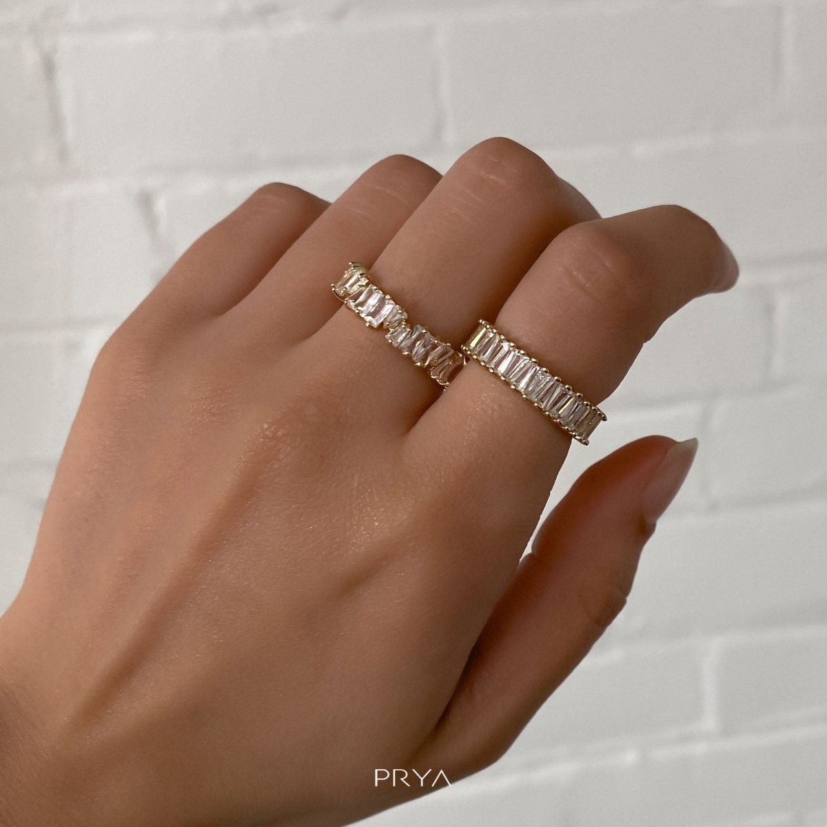Jada Baguette Cut CZ Ring | Gold - ISMI JEWELS