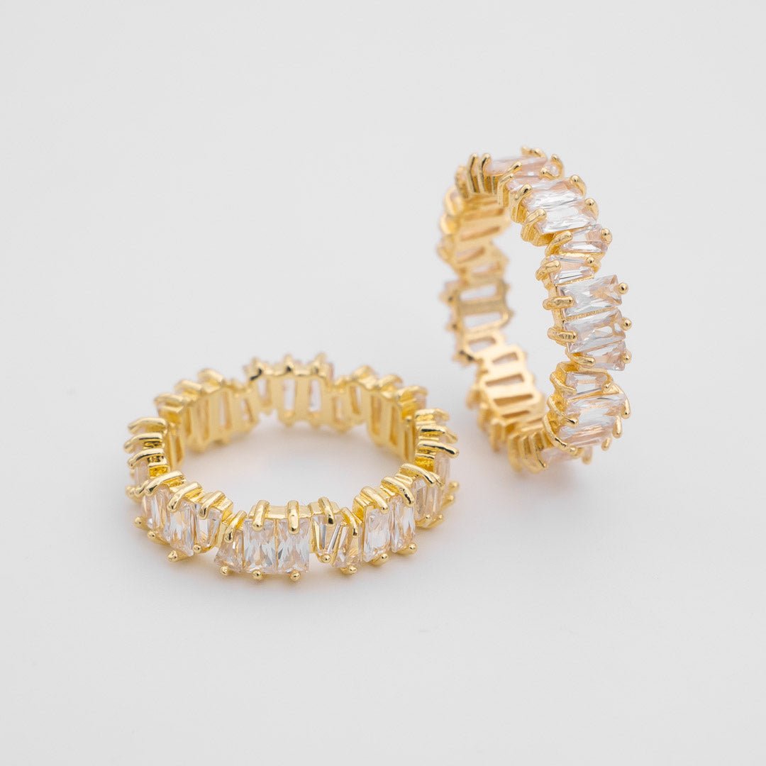 Jada Baguette Cut CZ Ring | Gold - ISMI JEWELS