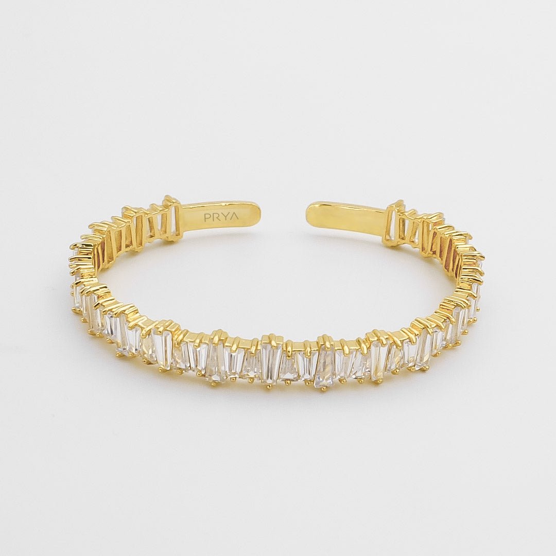 Jada Baguette CZ Bracelet Thick | Gold - ISMI JEWELS