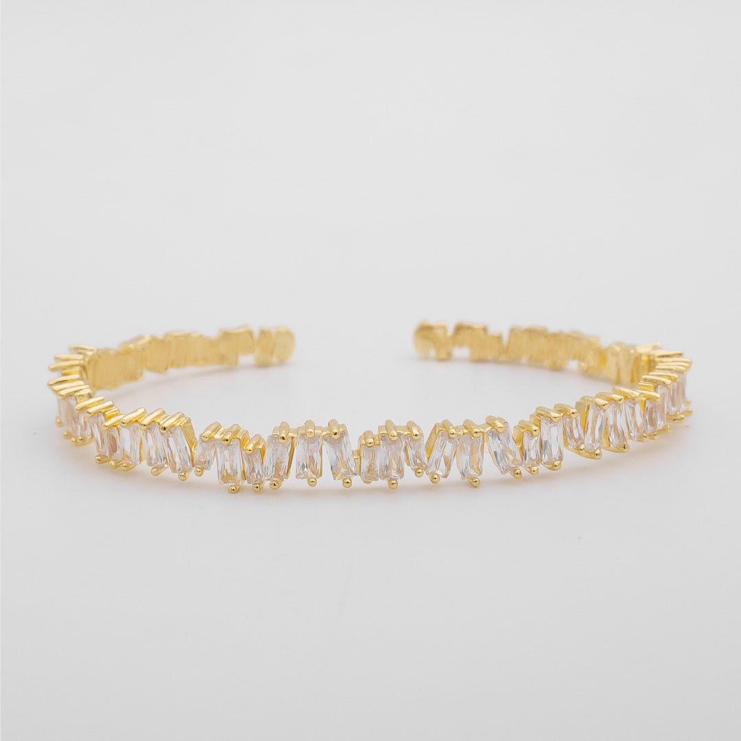 Jada Baguette CZ Bracelet Thin | Gold - ISMI JEWELS