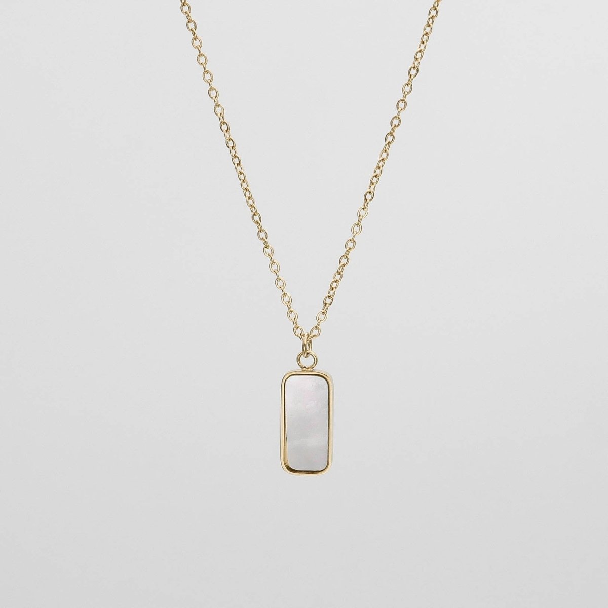 Janelle Opal Tablet Necklace - ISMI JEWELS
