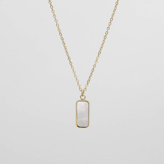 Janelle Opal Tablet Necklace - ISMI JEWELS