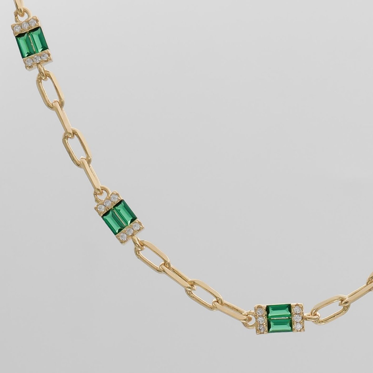 Jenna Emerald Stone Necklace - ISMI JEWELS