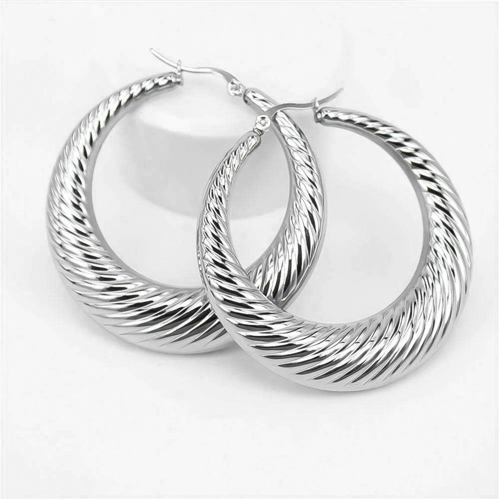 Julia Silver Hoops - Image 2 - ISMI JEWELS