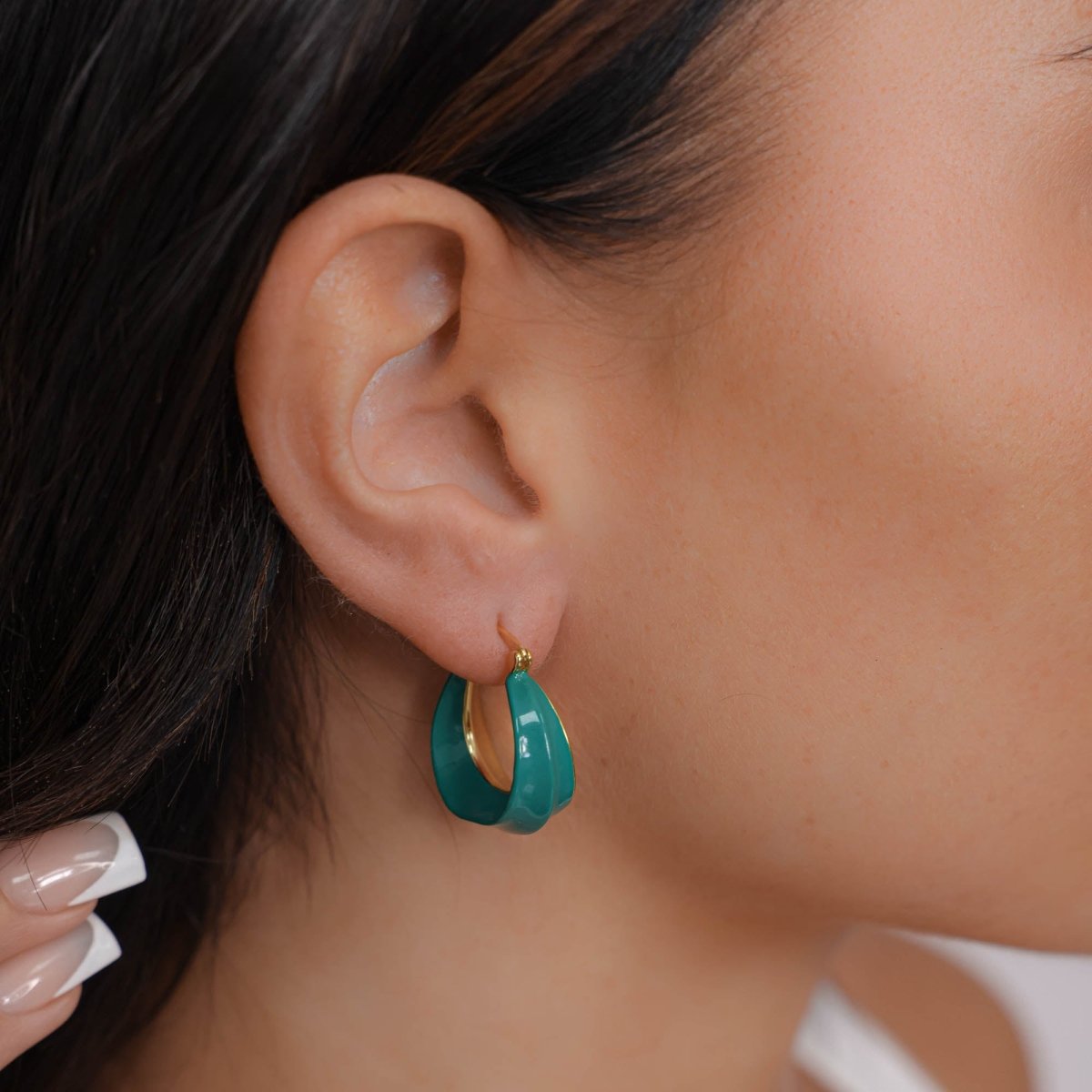 Katia Earrings Emerald - ISMI JEWELS