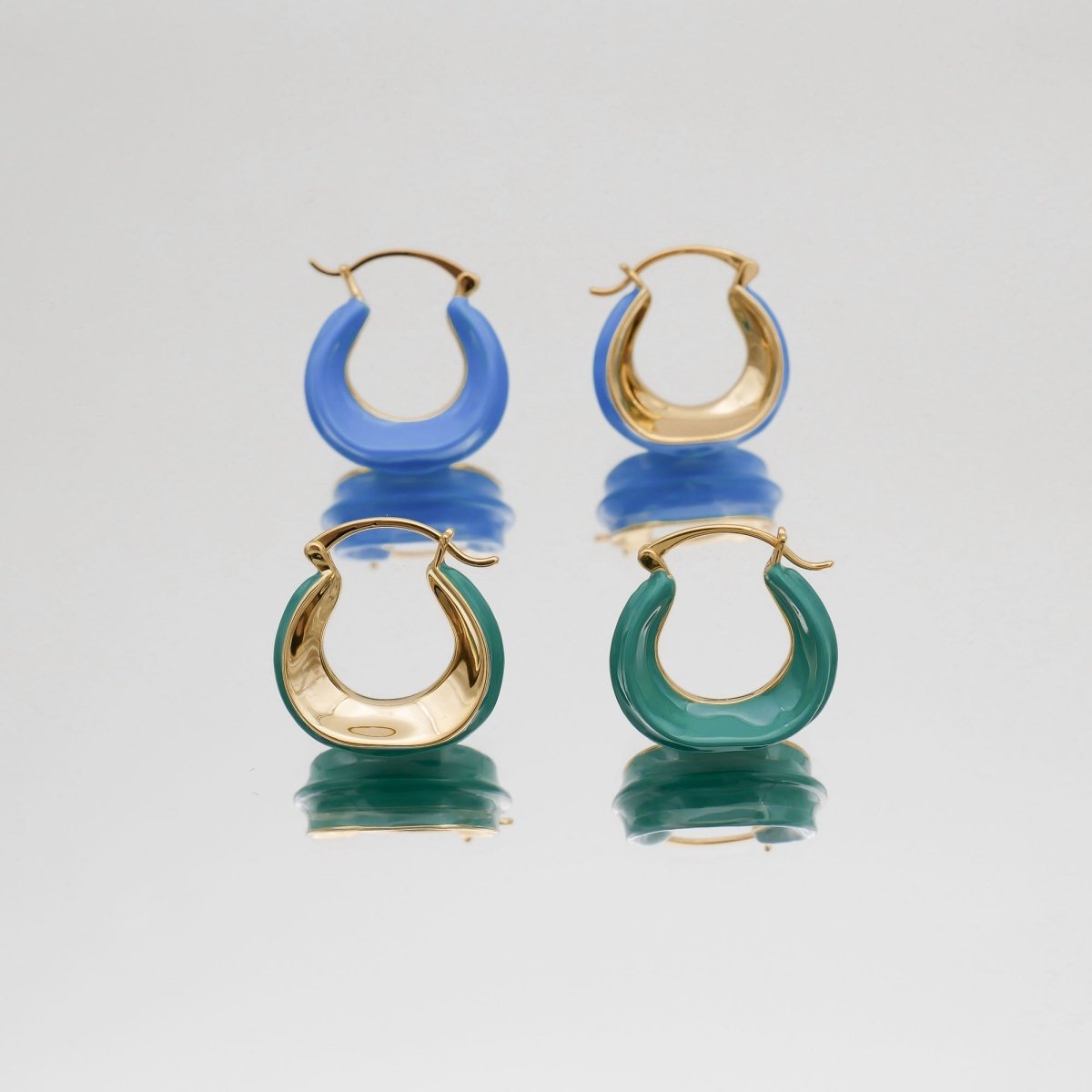 Katia Earrings Emerald - ISMI JEWELS