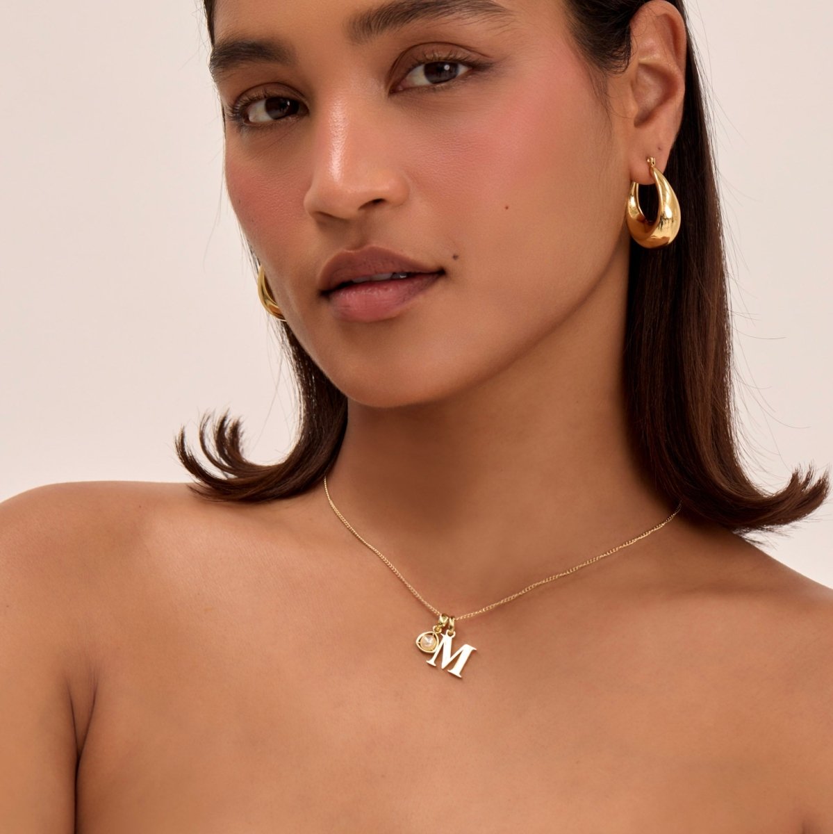 Kayla Initial & Birthstone Necklace - ISMI JEWELS