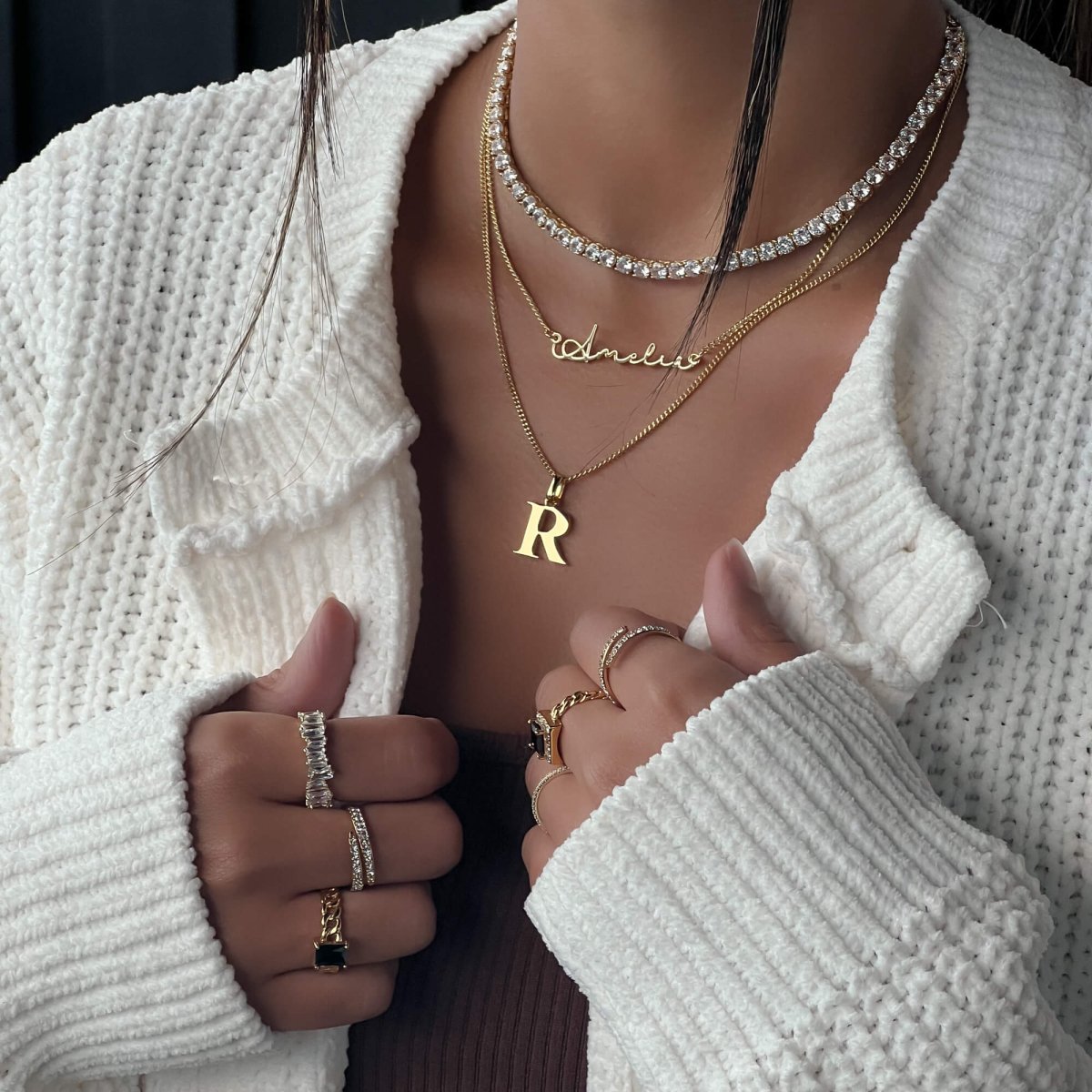 Kayla Initial Necklace - ISMI JEWELS