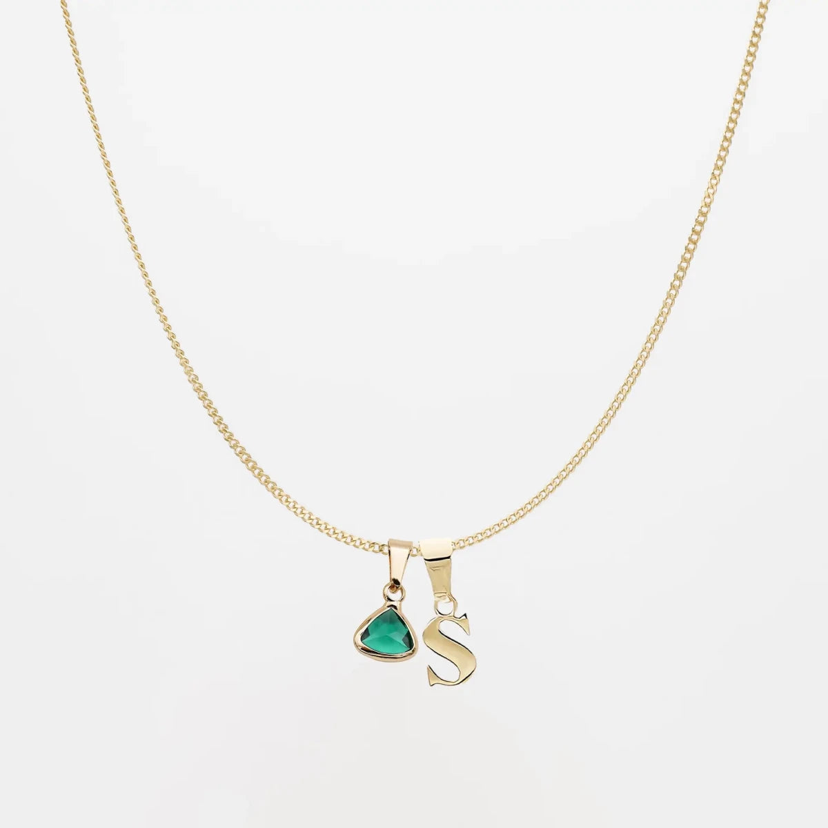 Kayla Lowercase Mini Initial & Birthstone Necklace - ISMI JEWELS