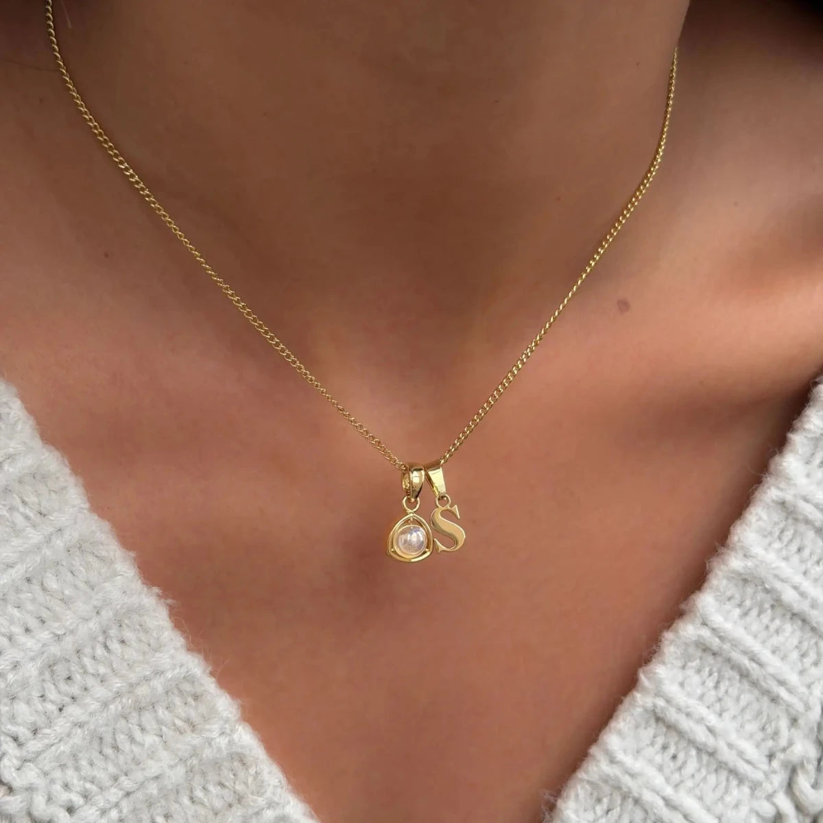 Kayla Lowercase Mini Initial & Birthstone Necklace - ISMI JEWELS