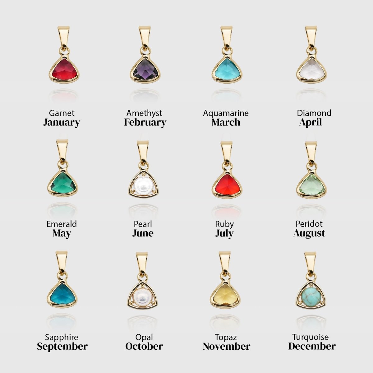 Kayla Lowercase Mini Initial & Birthstone Necklace - ISMI JEWELS