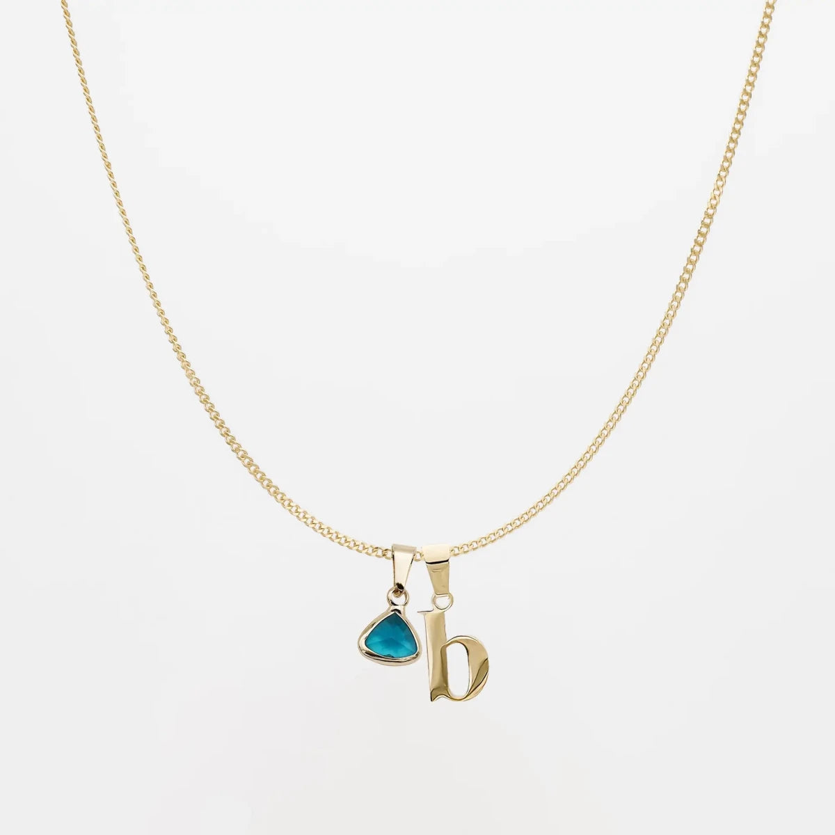 Kayla Lowercase Mini Initial & Birthstone Necklace - ISMI JEWELS