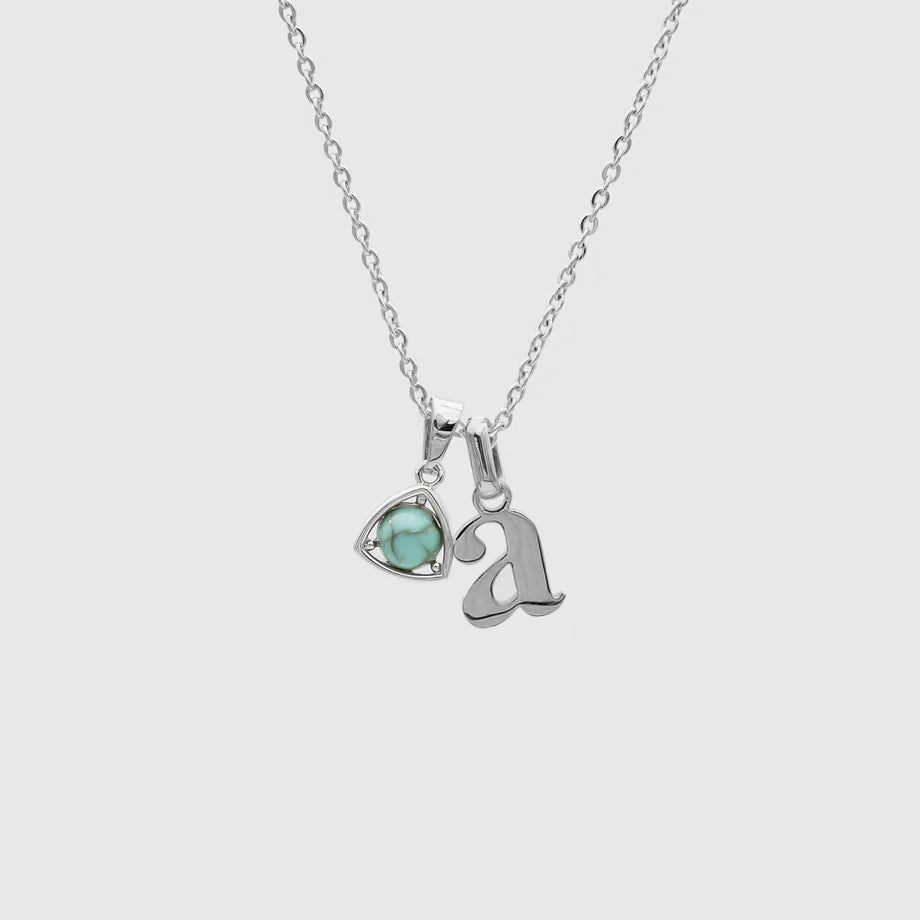 Kayla Lowercase Mini Initial & Birthstone Necklace - ISMI JEWELS
