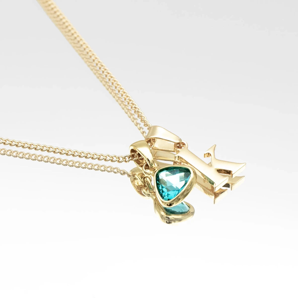Kayla Lowercase Mini Initial & Birthstone Necklace - ISMI JEWELS