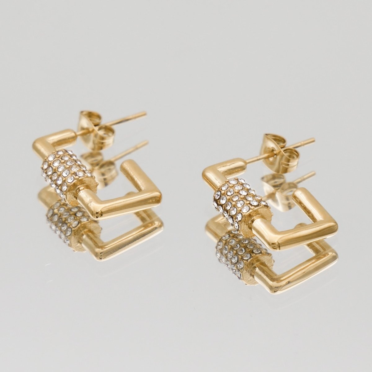 Kenza Square Earrings - ISMI JEWELS