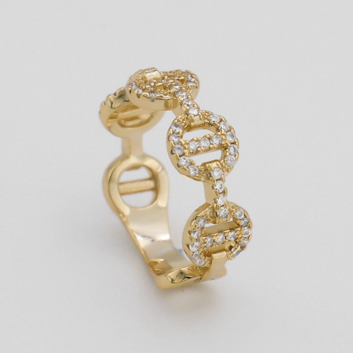 Lara Link CZ Ring - ISMI JEWELS