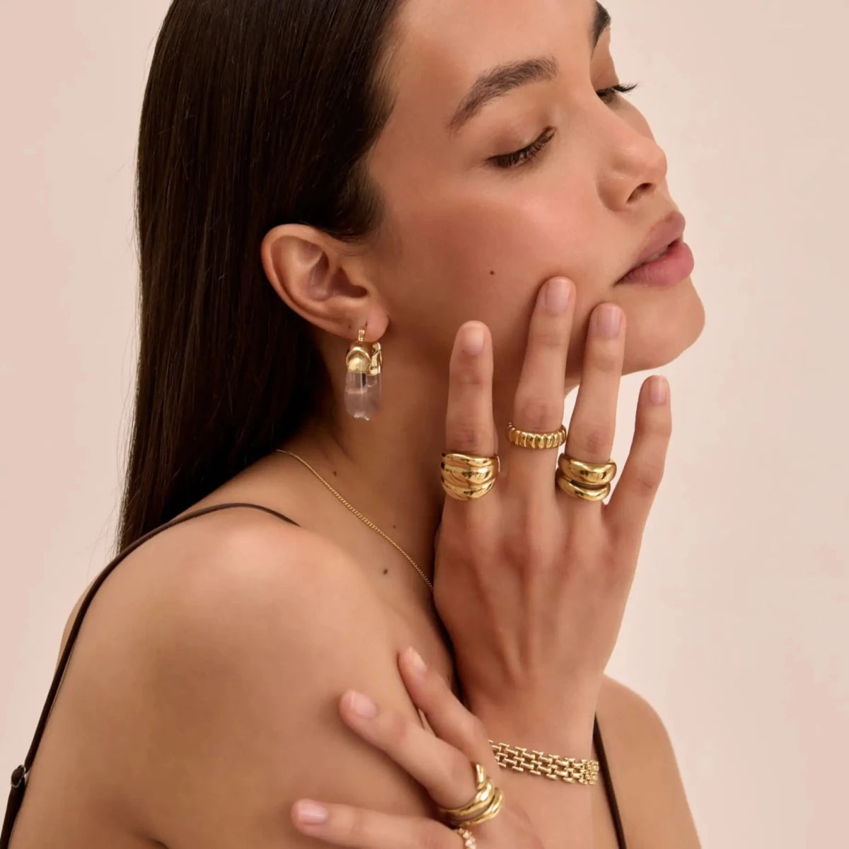 Layla Double Dome Ring - ISMI JEWELS