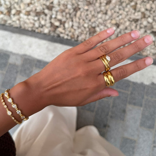 Layla Double Dome Ring - ISMI JEWELS