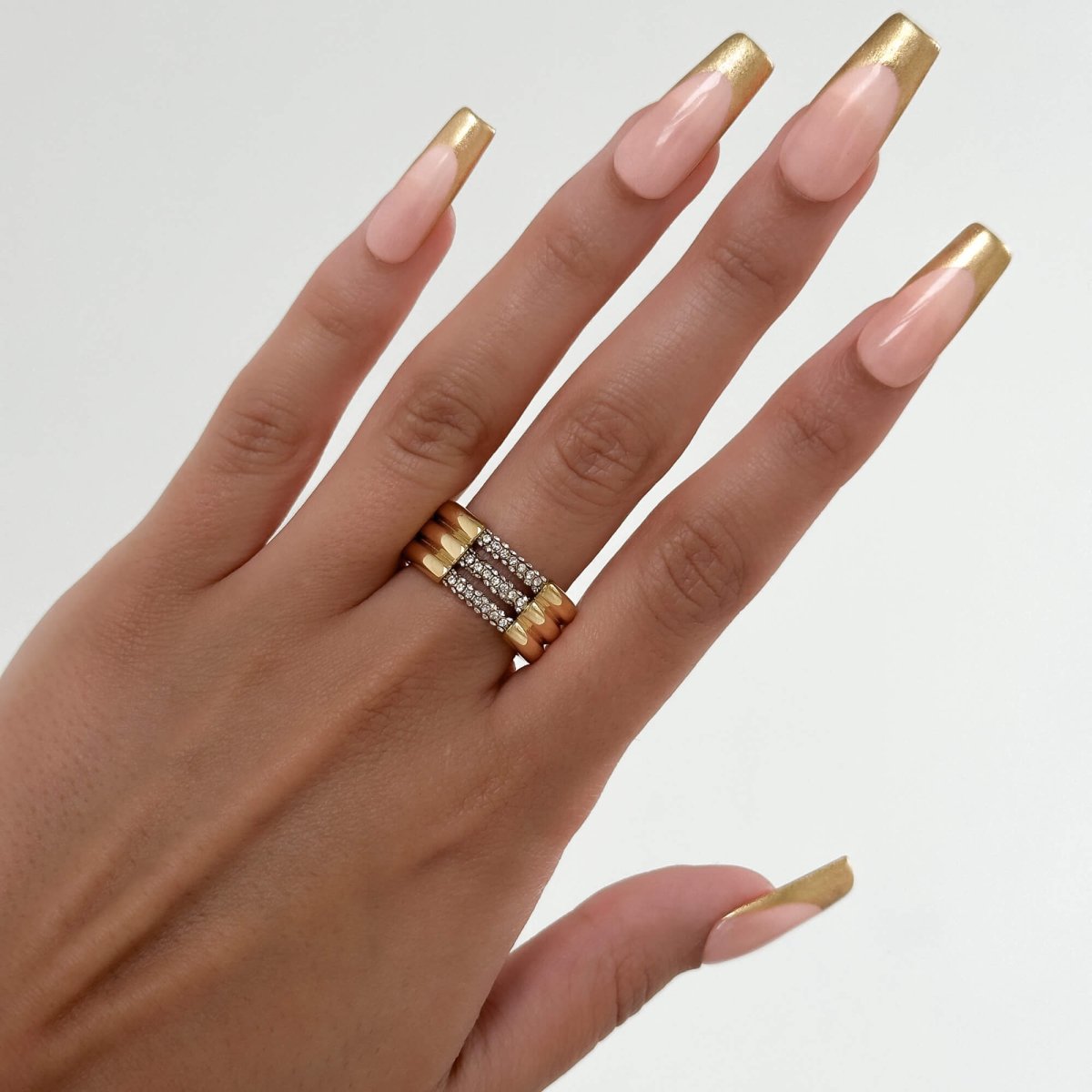 Liana Triple Band CZ Ring - ISMI JEWELS