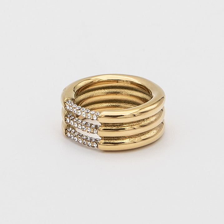 Liana Triple Band CZ Ring - ISMI JEWELS