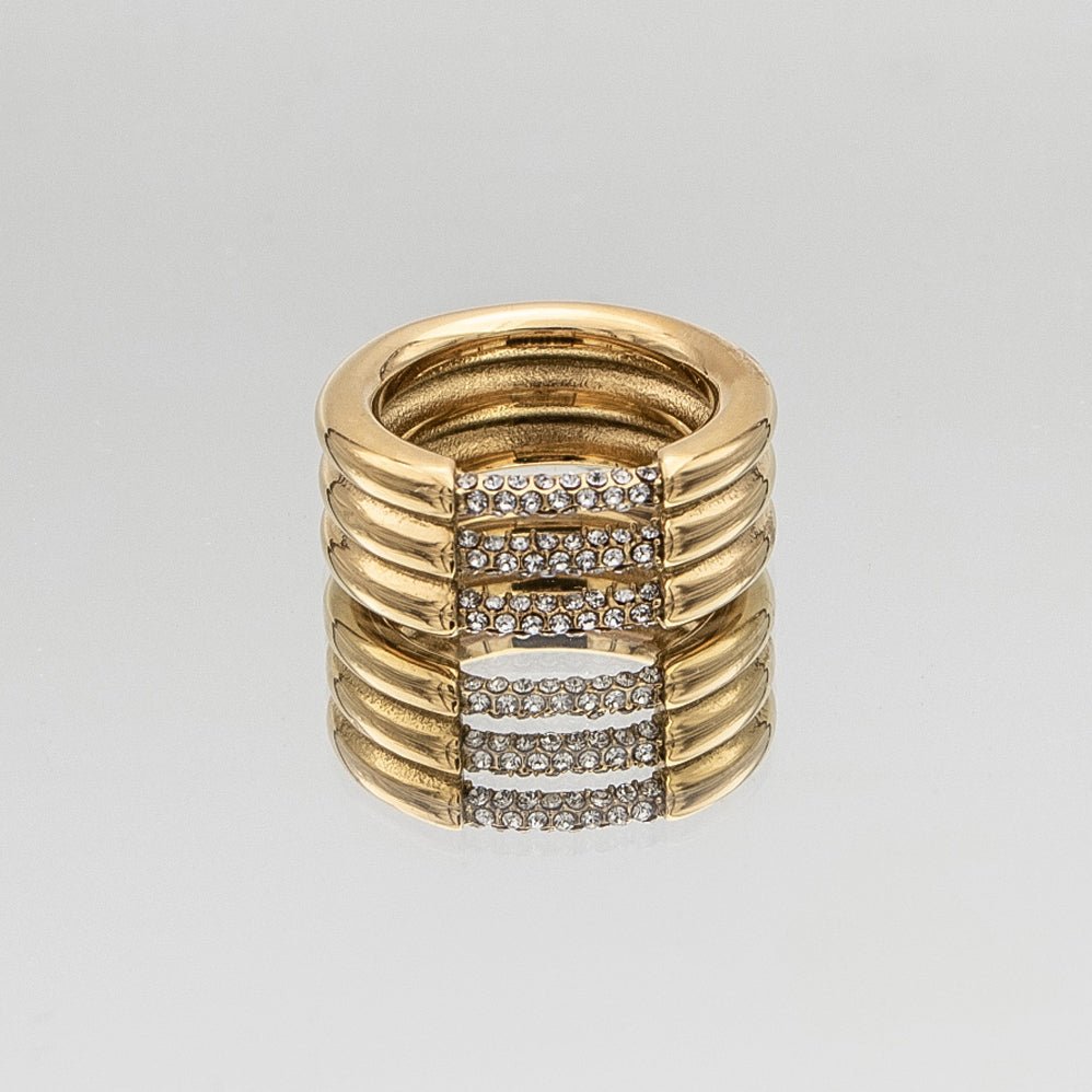 Liana Triple Band CZ Ring - ISMI JEWELS