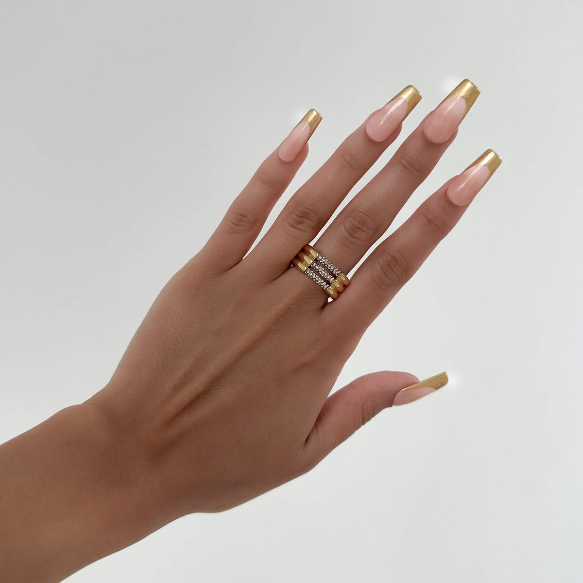 Liana Triple Band CZ Ring - ISMI JEWELS