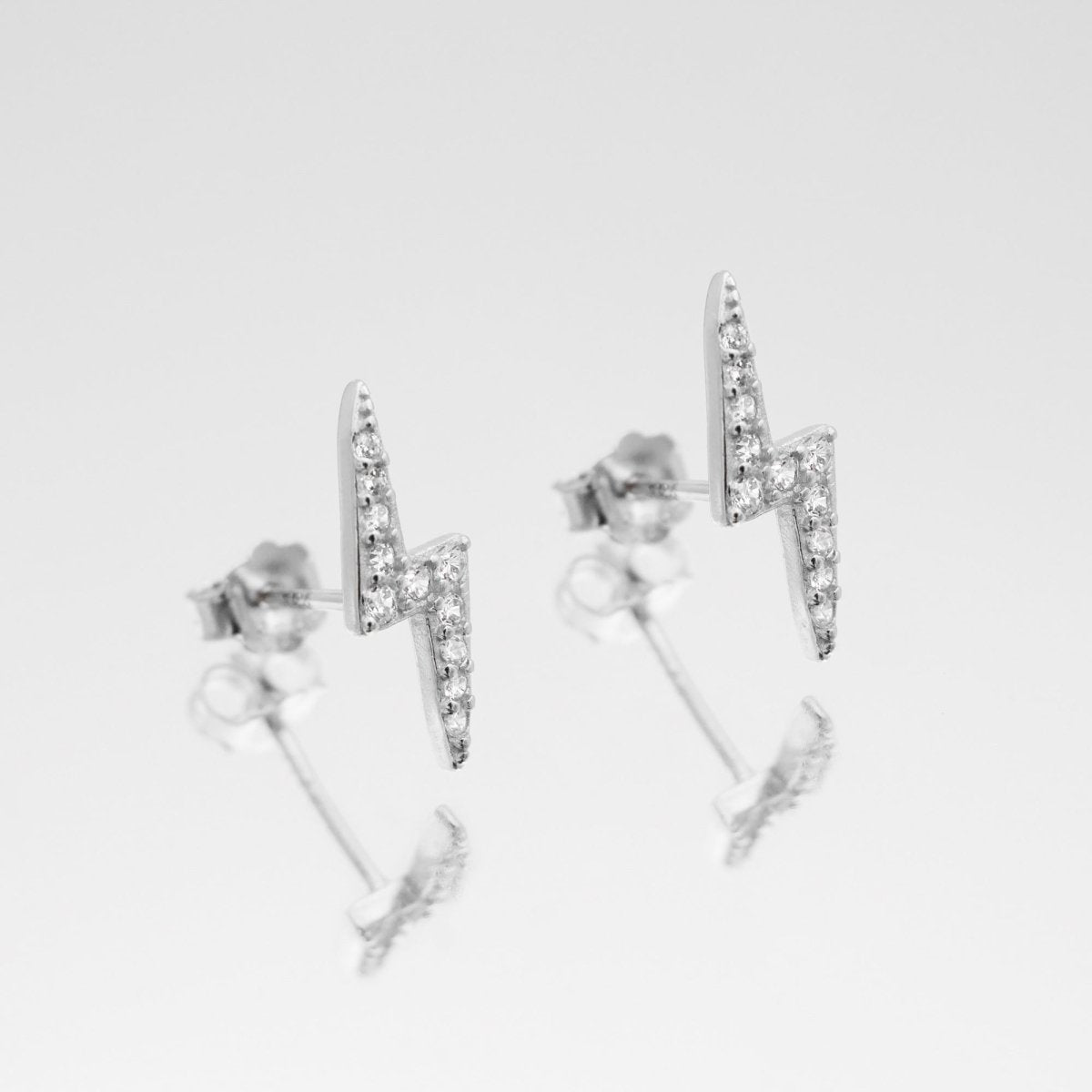 Lightning Bolt Stud Earrings - ISMI JEWELS
