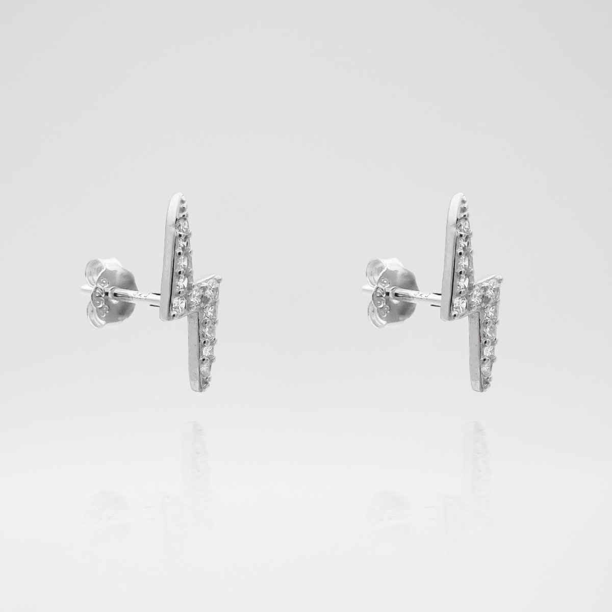 Lightning Bolt Stud Earrings - ISMI JEWELS