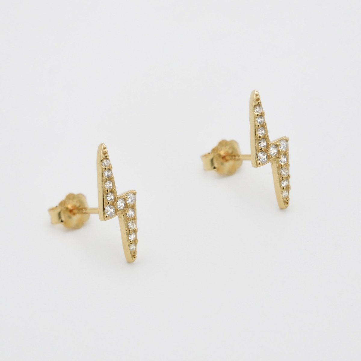 Lightning Bolt Stud Earrings - ISMI JEWELS