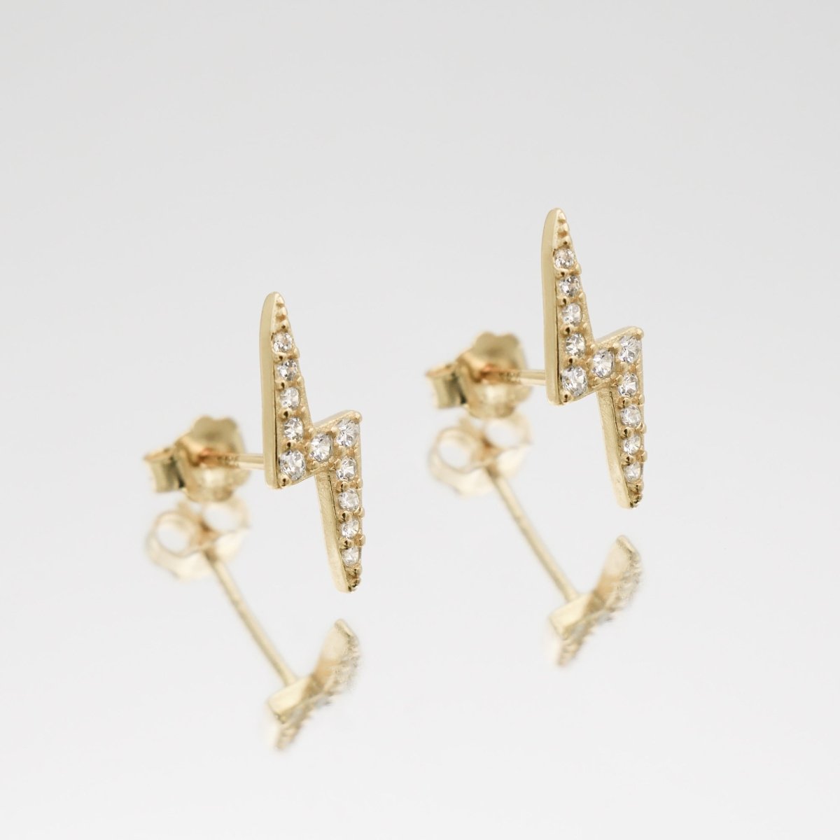 Lightning Bolt Stud Earrings - ISMI JEWELS