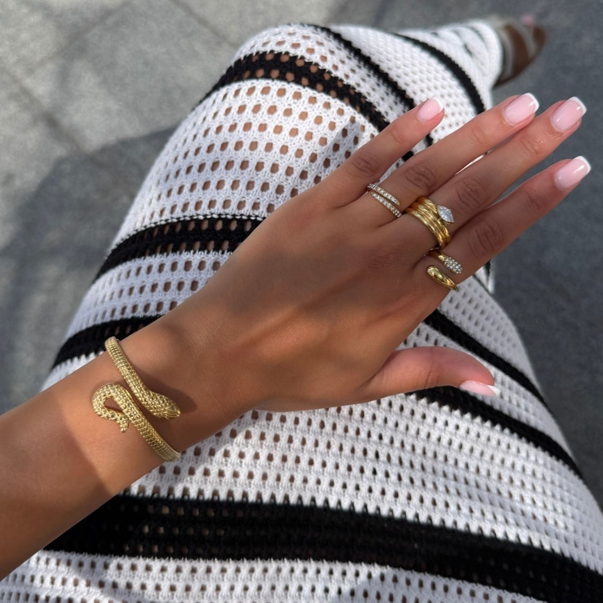 Lina Snake Bangle - ISMI JEWELS