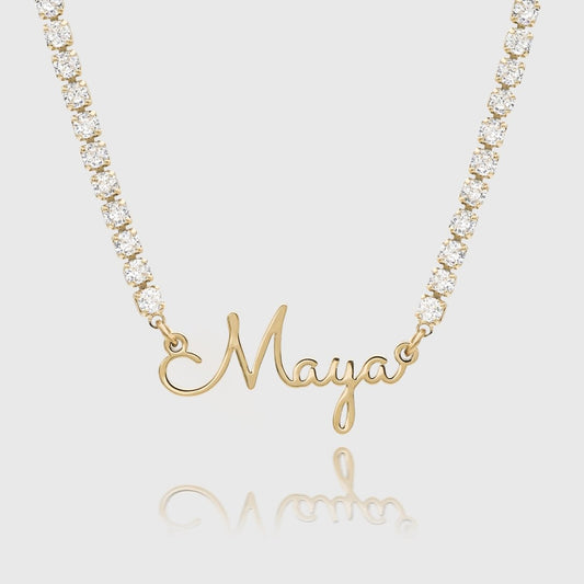 London Name Tennis Necklace - ISMI JEWELS