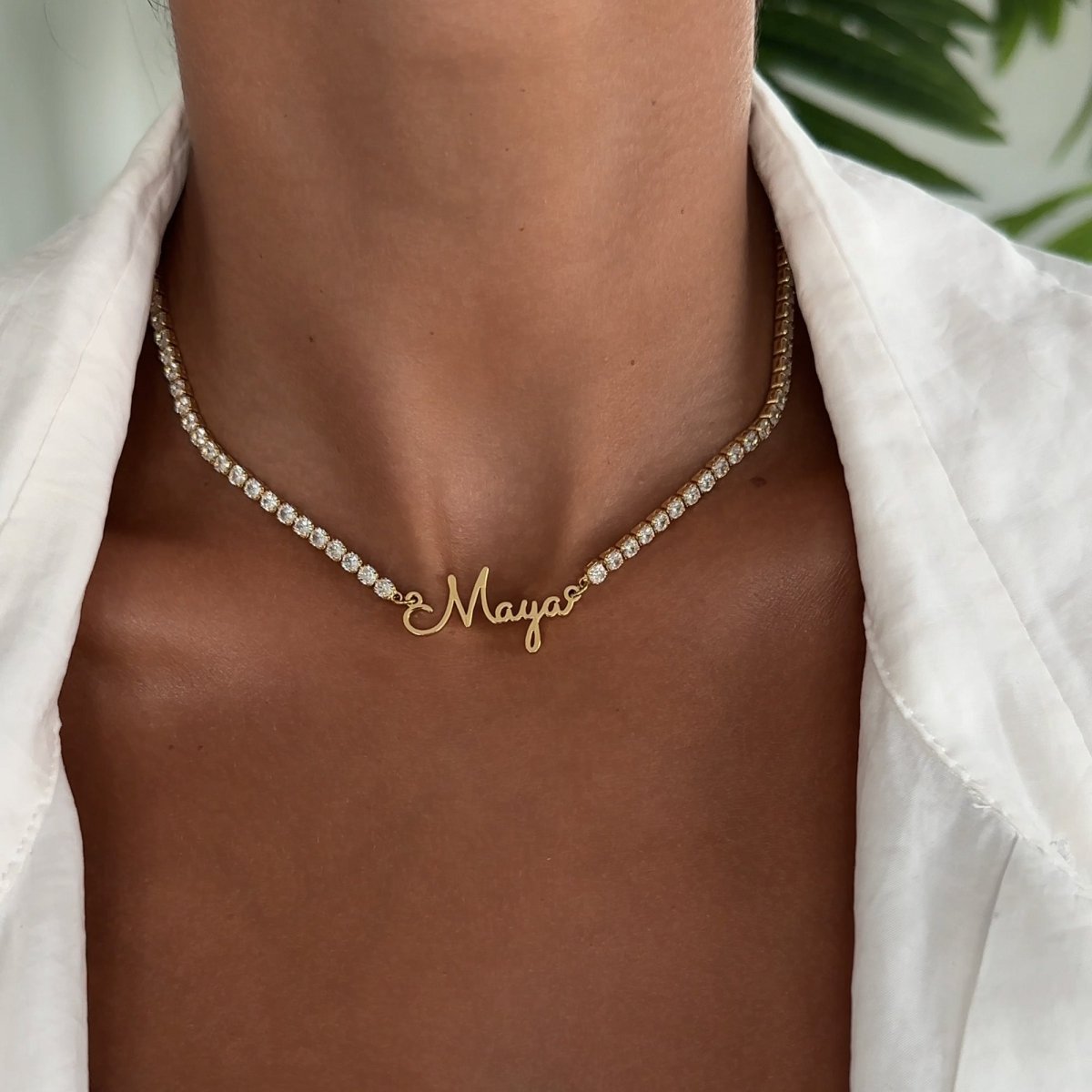 London Name Tennis Necklace - ISMI JEWELS