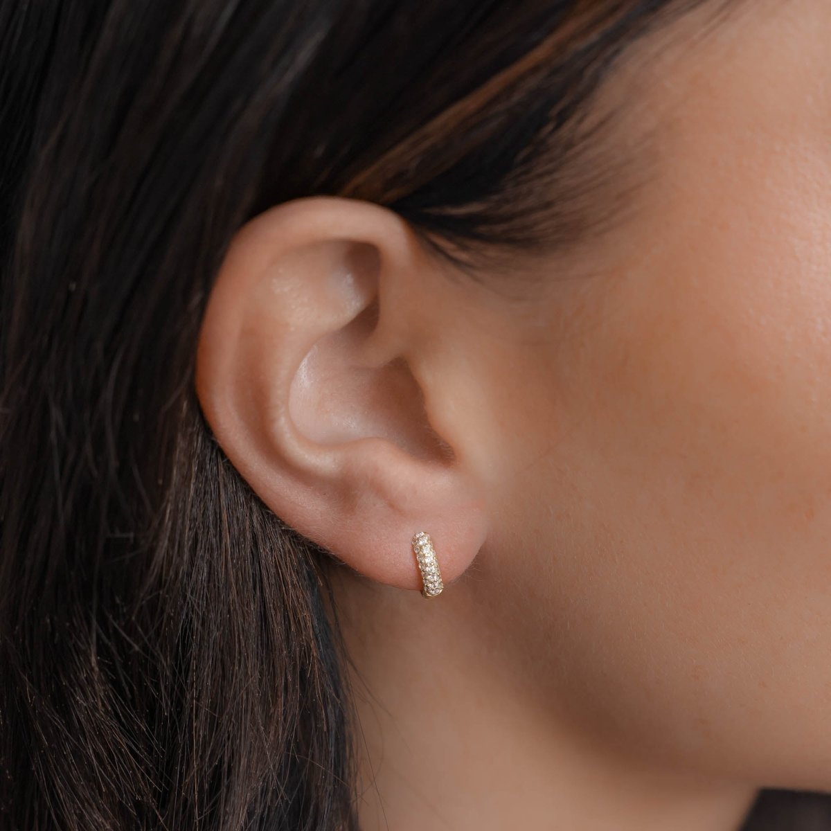 Lori CZ Huggie Earrings - ISMI JEWELS