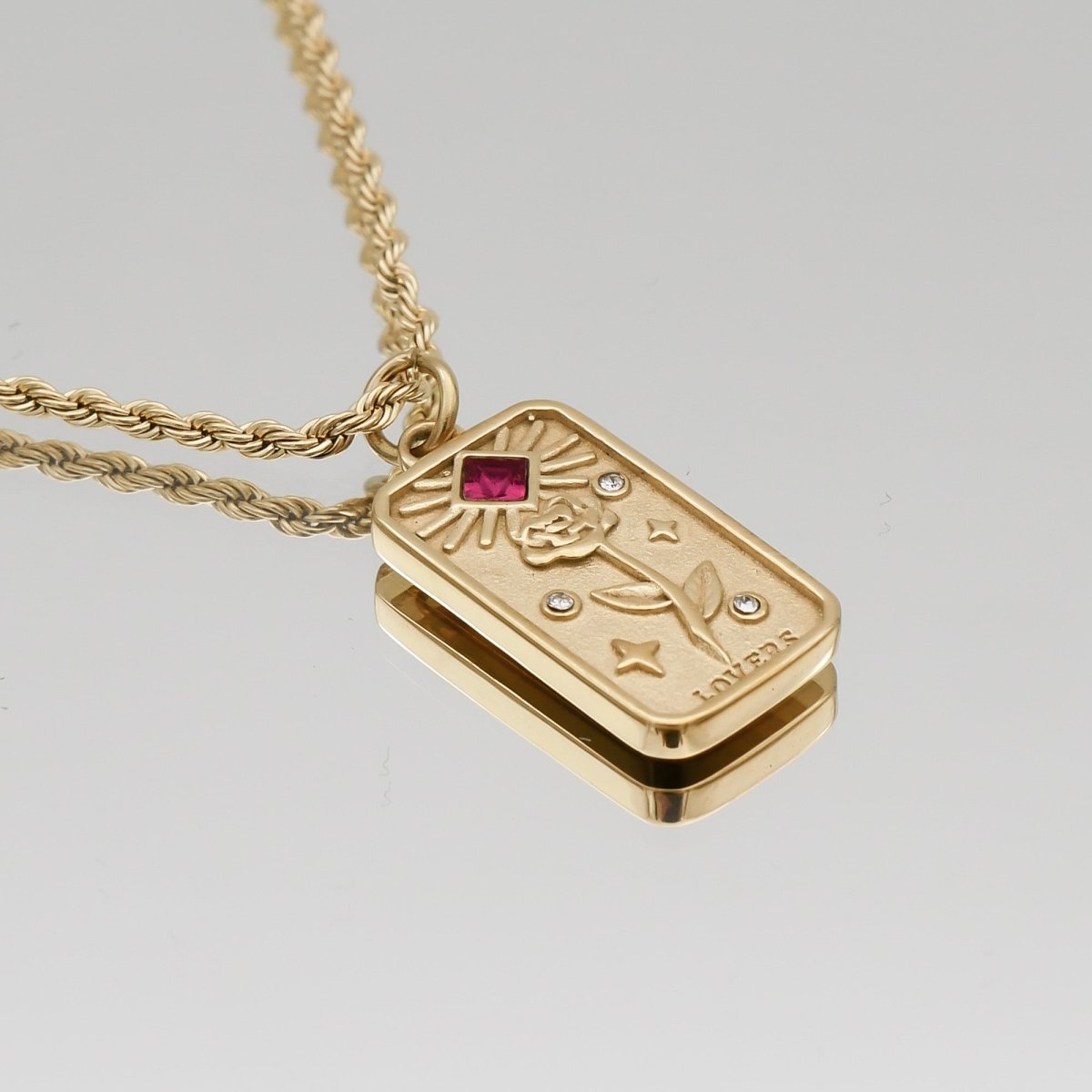 Lovers Tarot Card Necklace - ISMI JEWELS