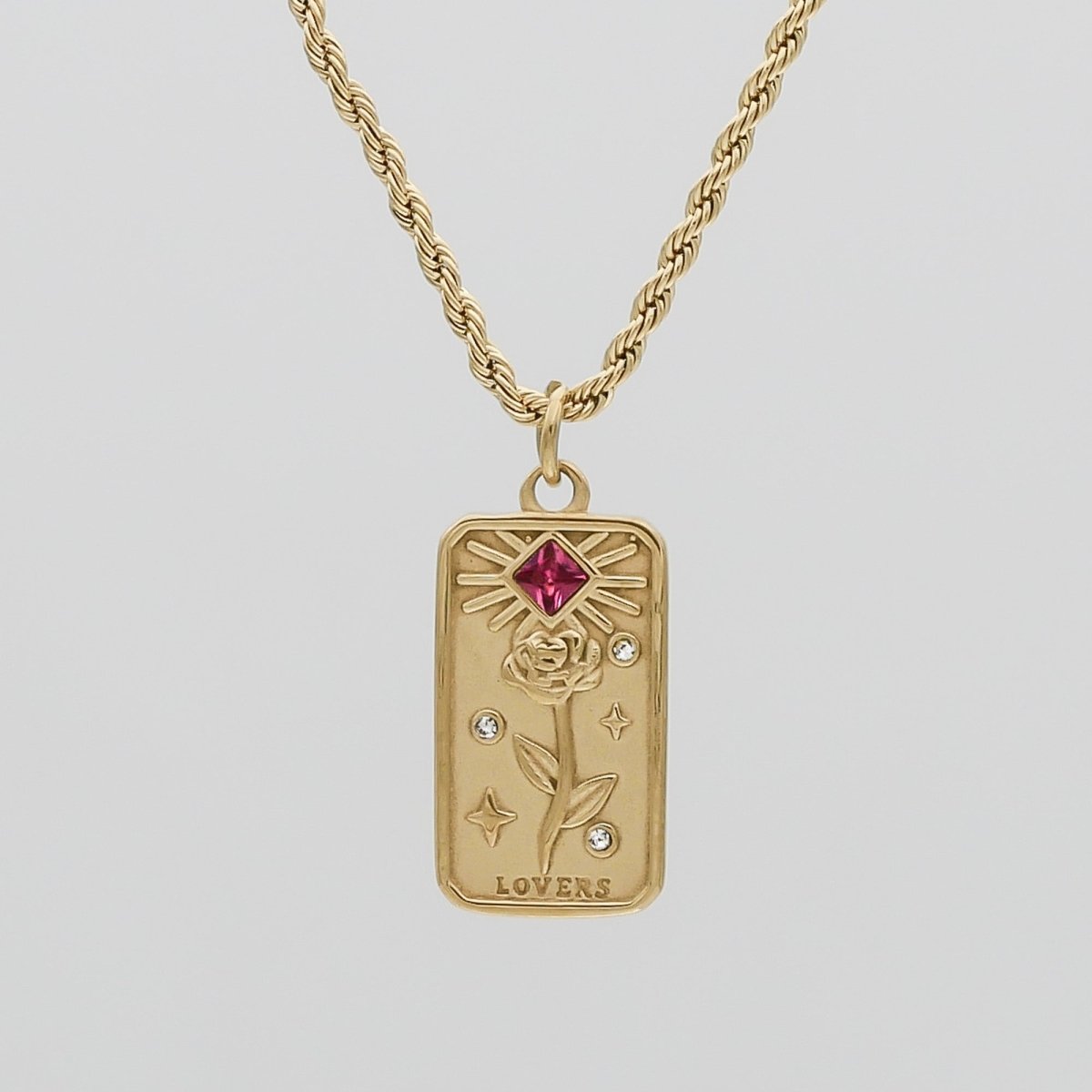 Lovers Tarot Card Necklace - ISMI JEWELS