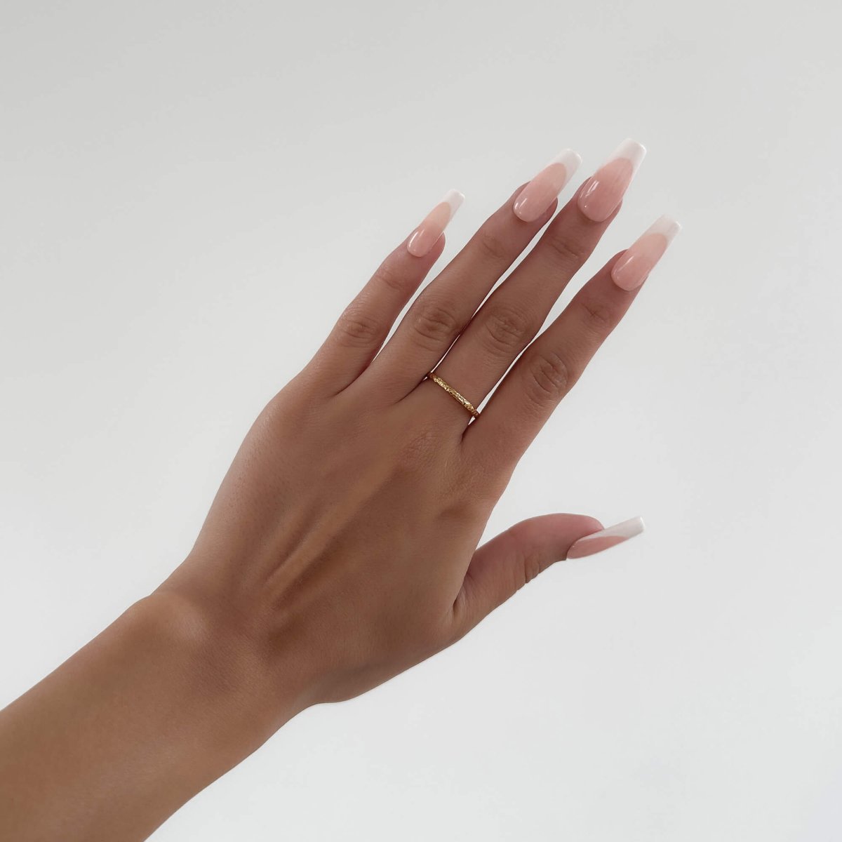 Luiza Hammered Band Ring - ISMI JEWELS