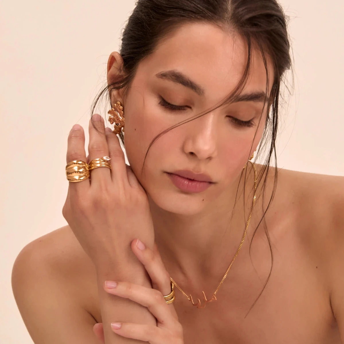 Maeve Chunky Triple Band Ring - ISMI JEWELS