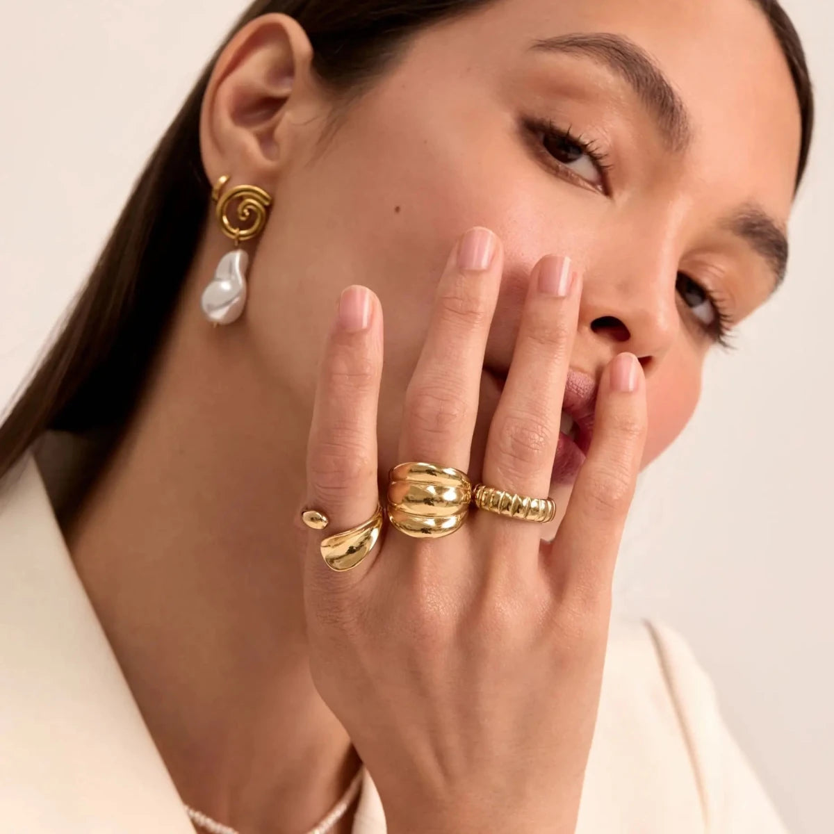 Maeve Chunky Triple Band Ring - ISMI JEWELS